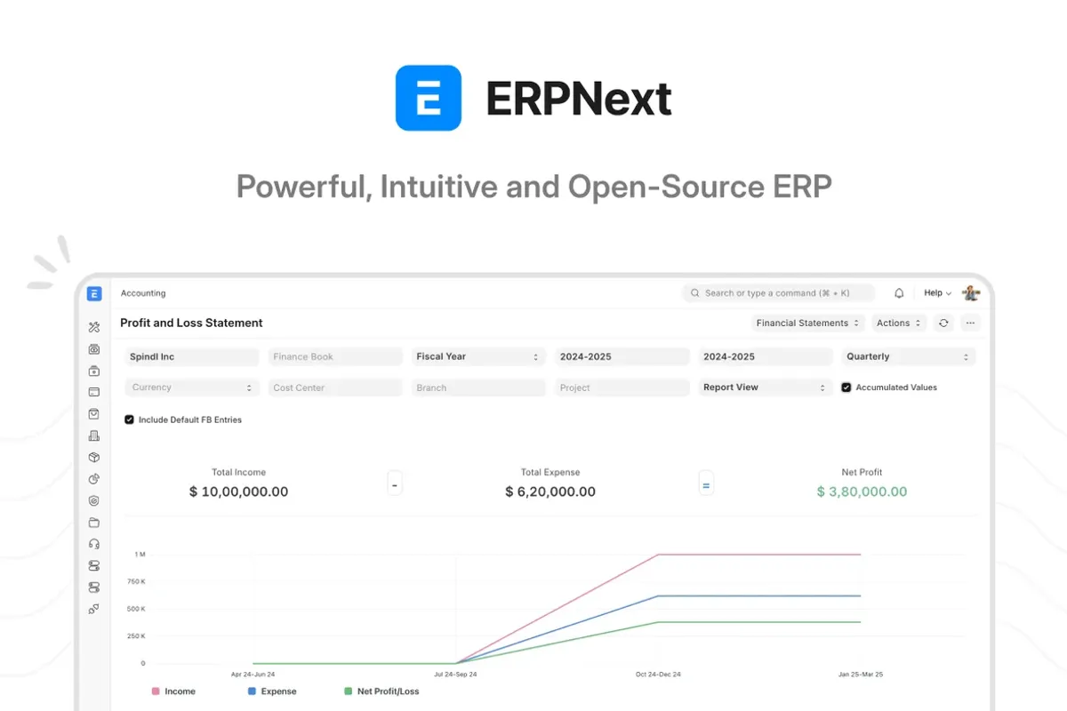 ERPNext product screenshot
